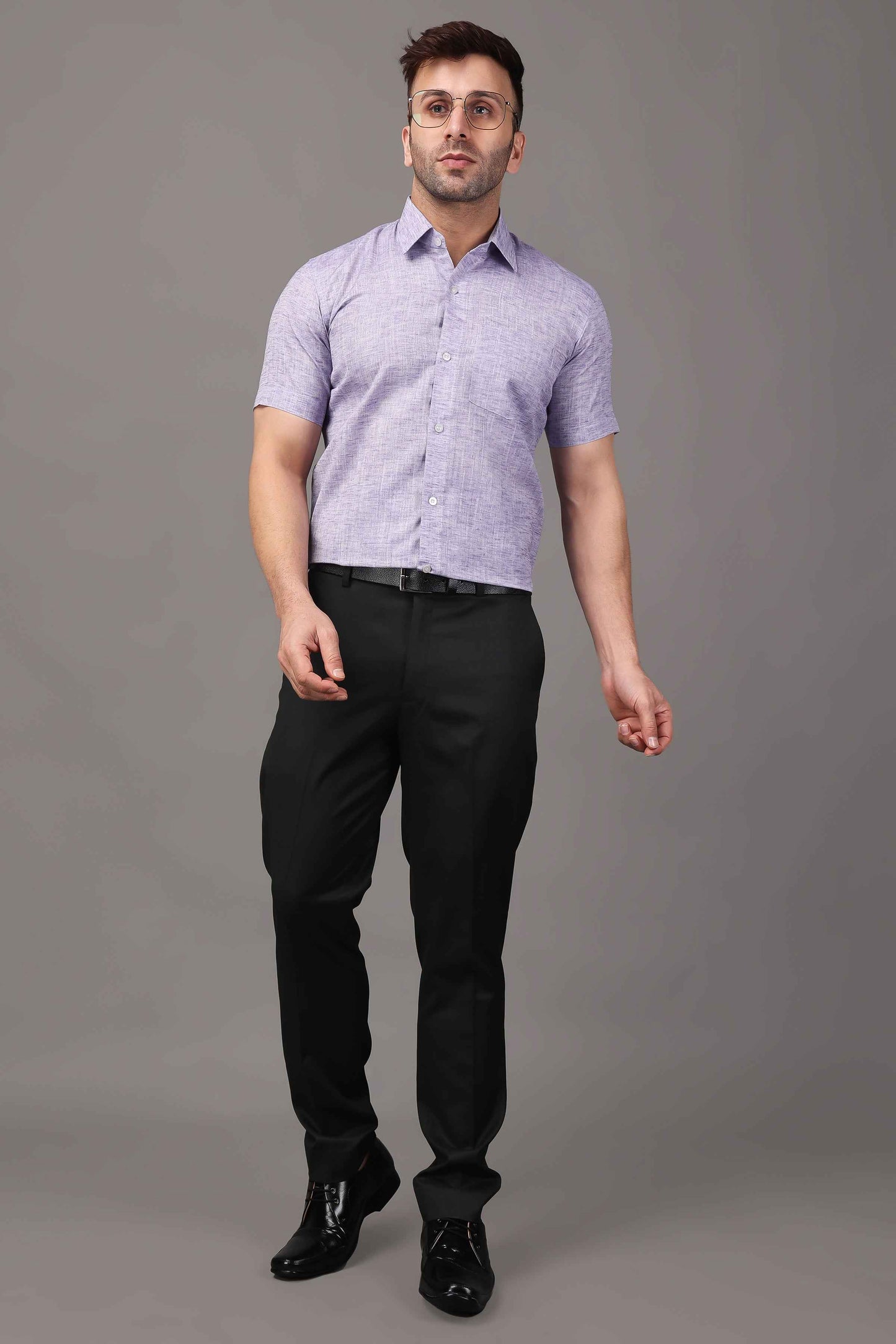 Buy Plus Size Mauve Mirage Textured Shirt At Apella | Sizes XS to 10 XL | India | Free Delivery | Customized