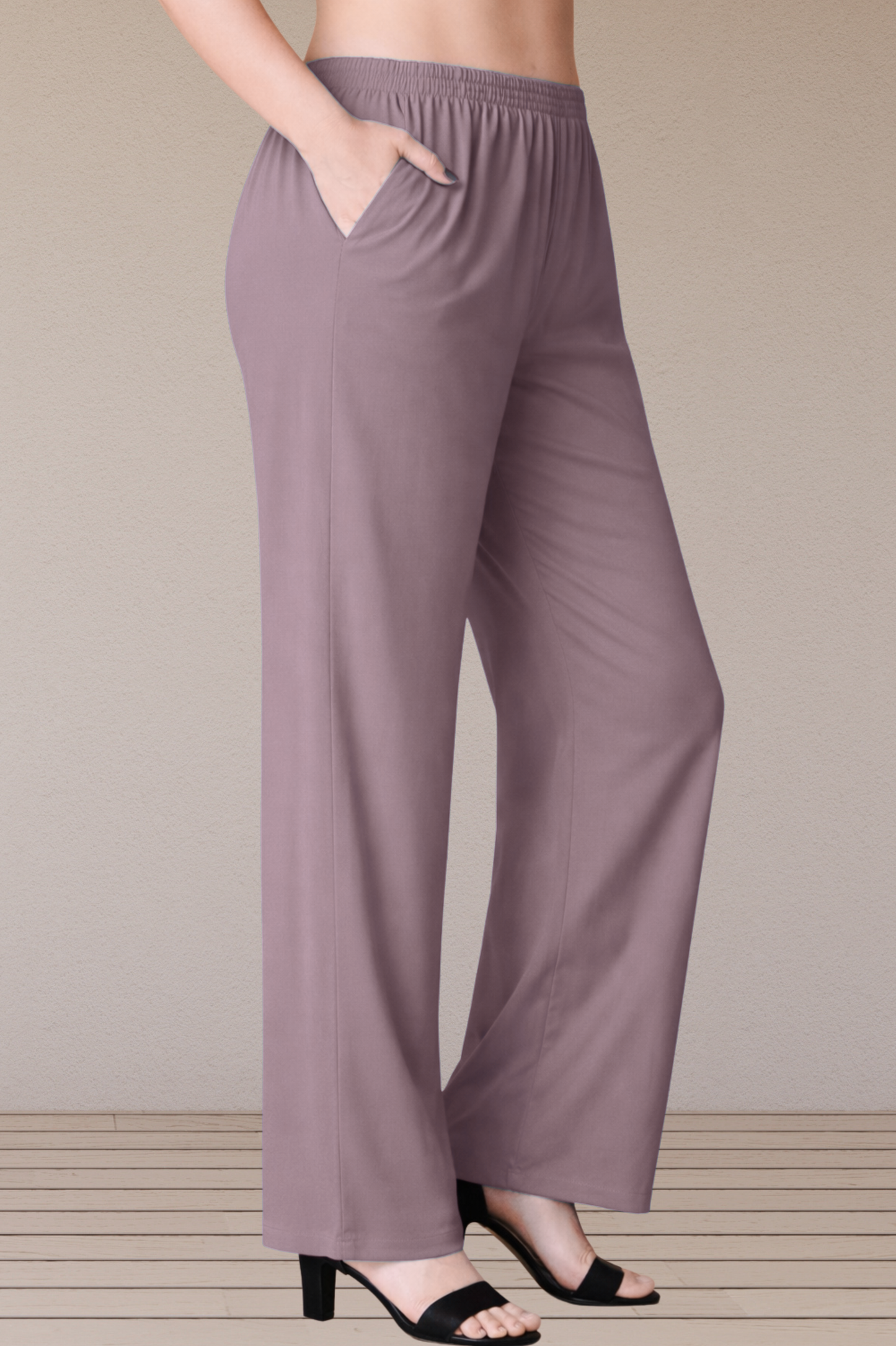 Mauve Rayon Kurti Pant