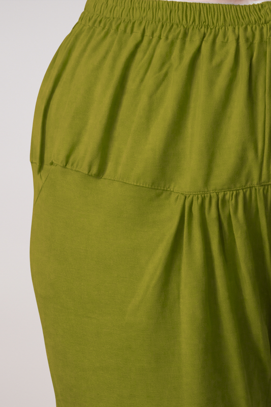 Mehandi Green Cotton Churidar Pants