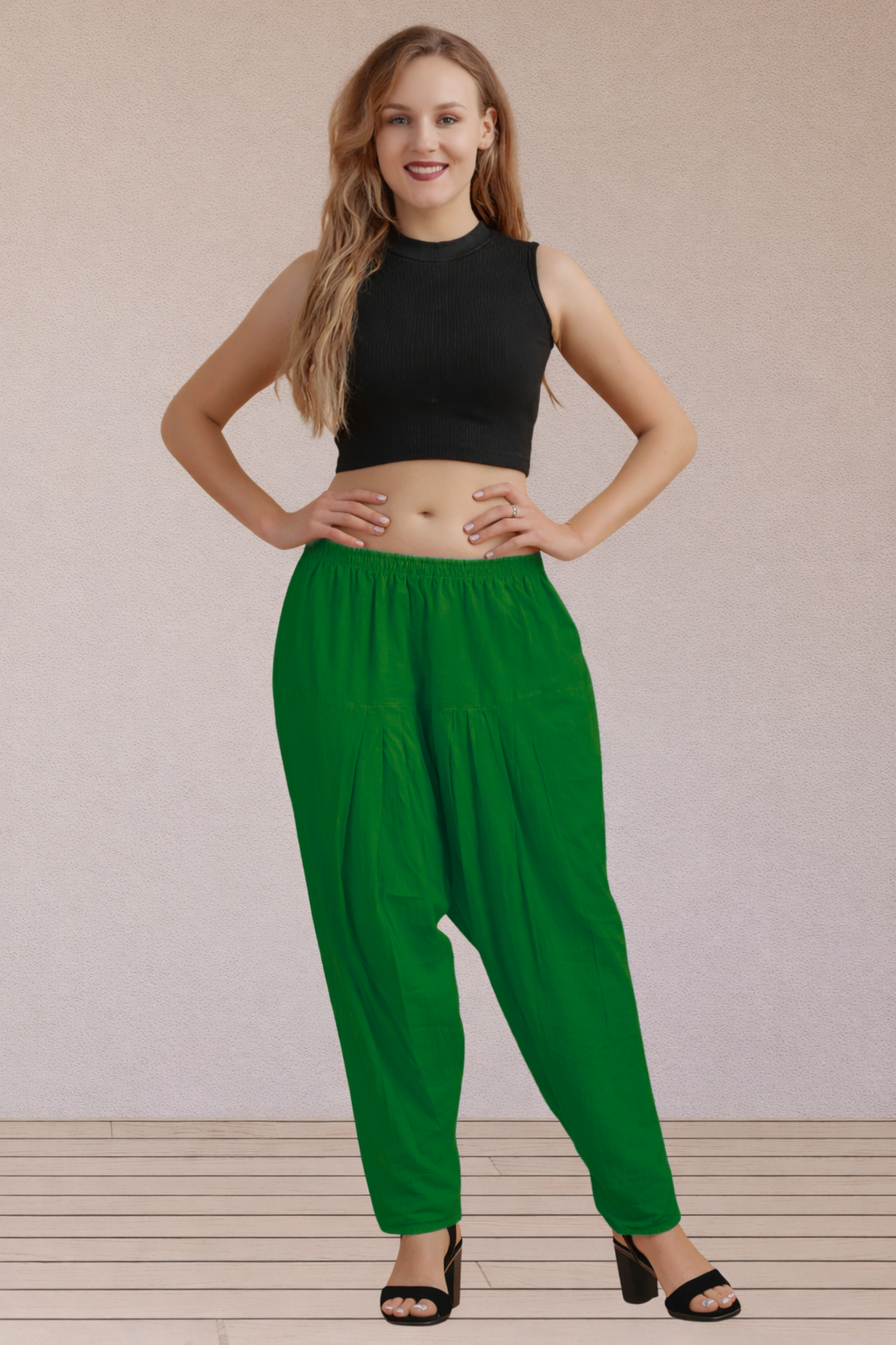 Dark Green Easy Fit Cotton Salwar