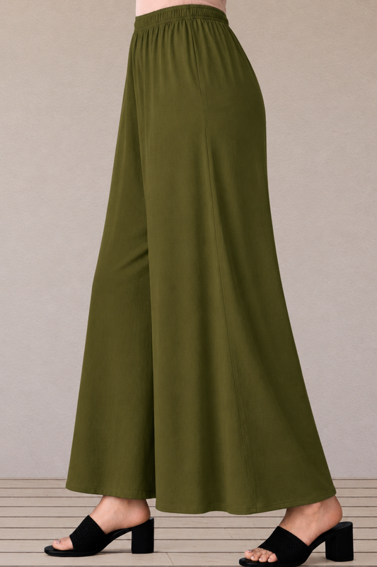 Mehandi Green Rayon Skirt Palazzo