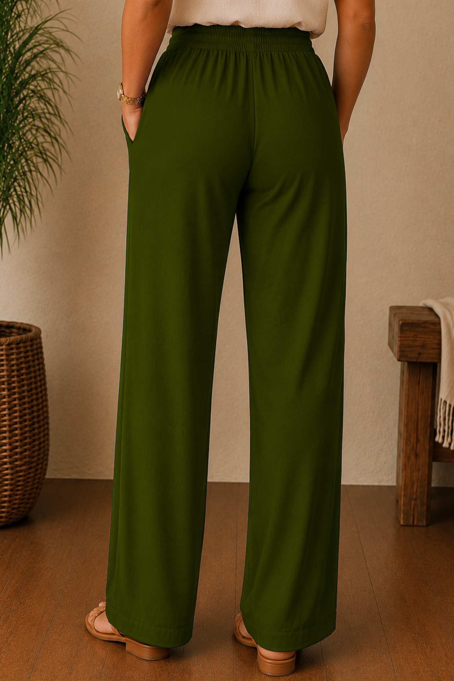Mehendi Green Rayon Kurti Pant