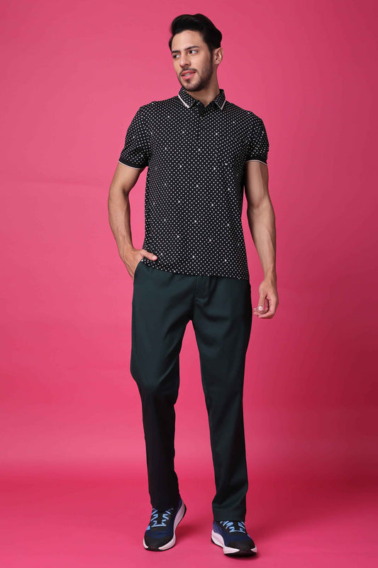 Buy Plus Size Bottle Green Stretch Cargo At Apella | Sizes XS to 10 XL | India | Free Delivery | Customized