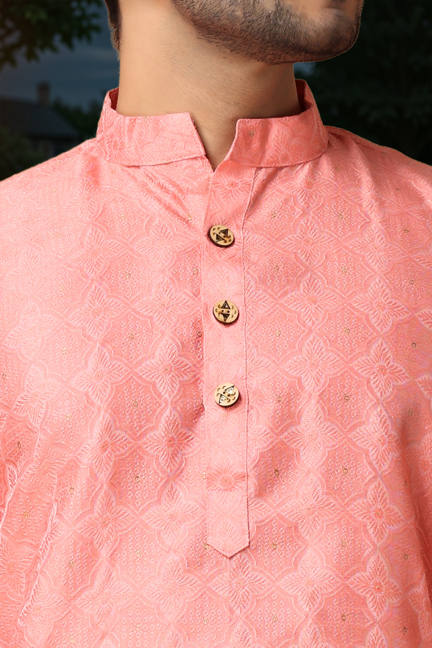 Buy Plus Size Candle Light Woven Kurta Pajama At Apella | Sizes XS to 10 XL | India | Free Delivery | Customized