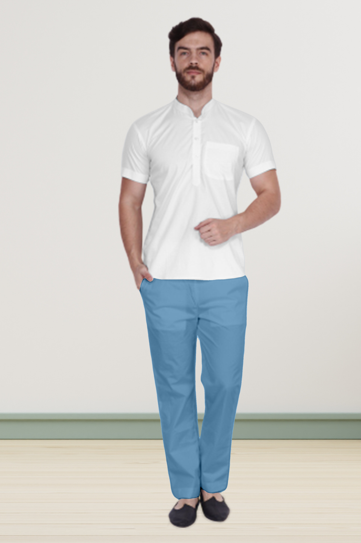 Cobalt Blue Cotton Pant Pajama