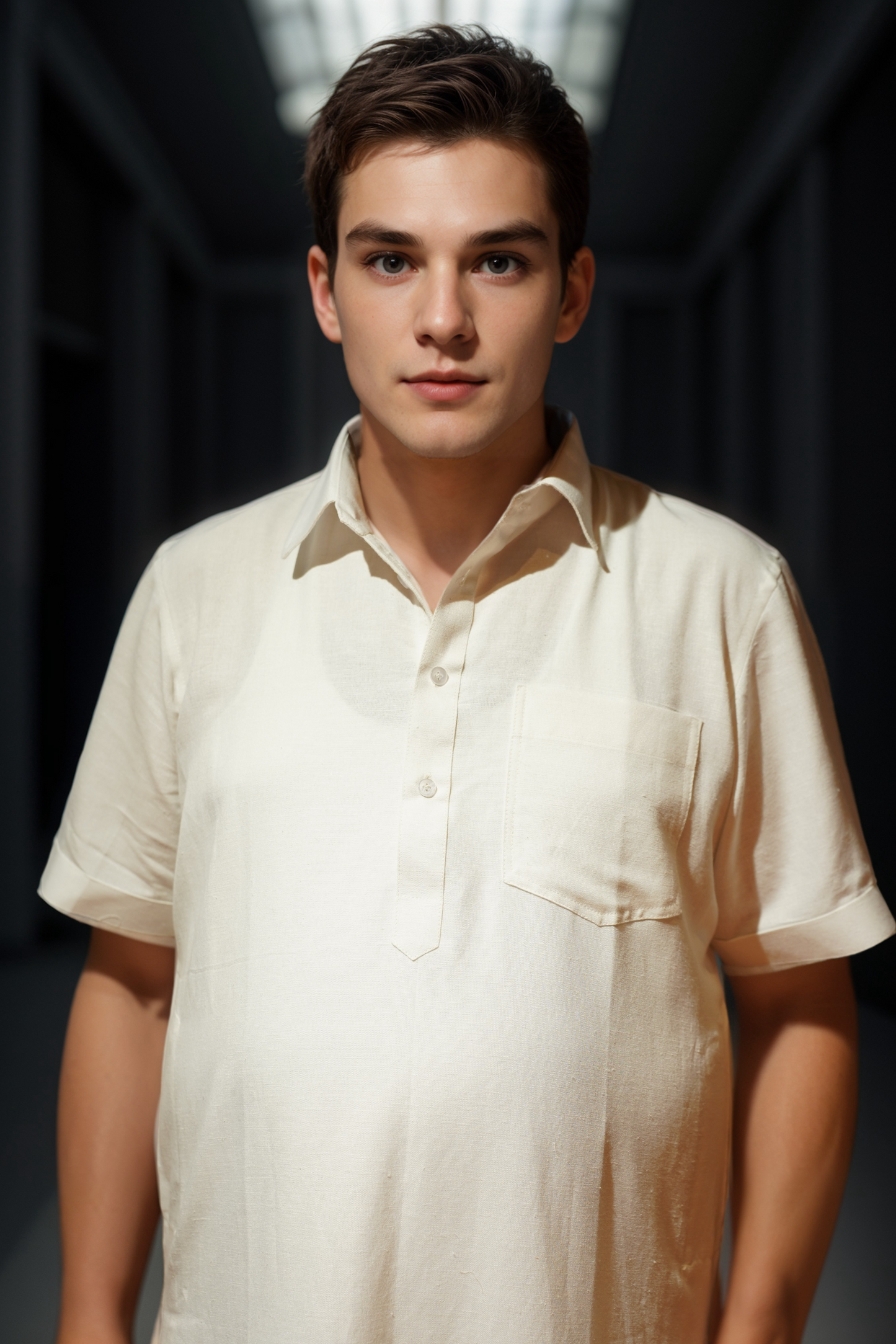 Crisp White Cotton Kurta