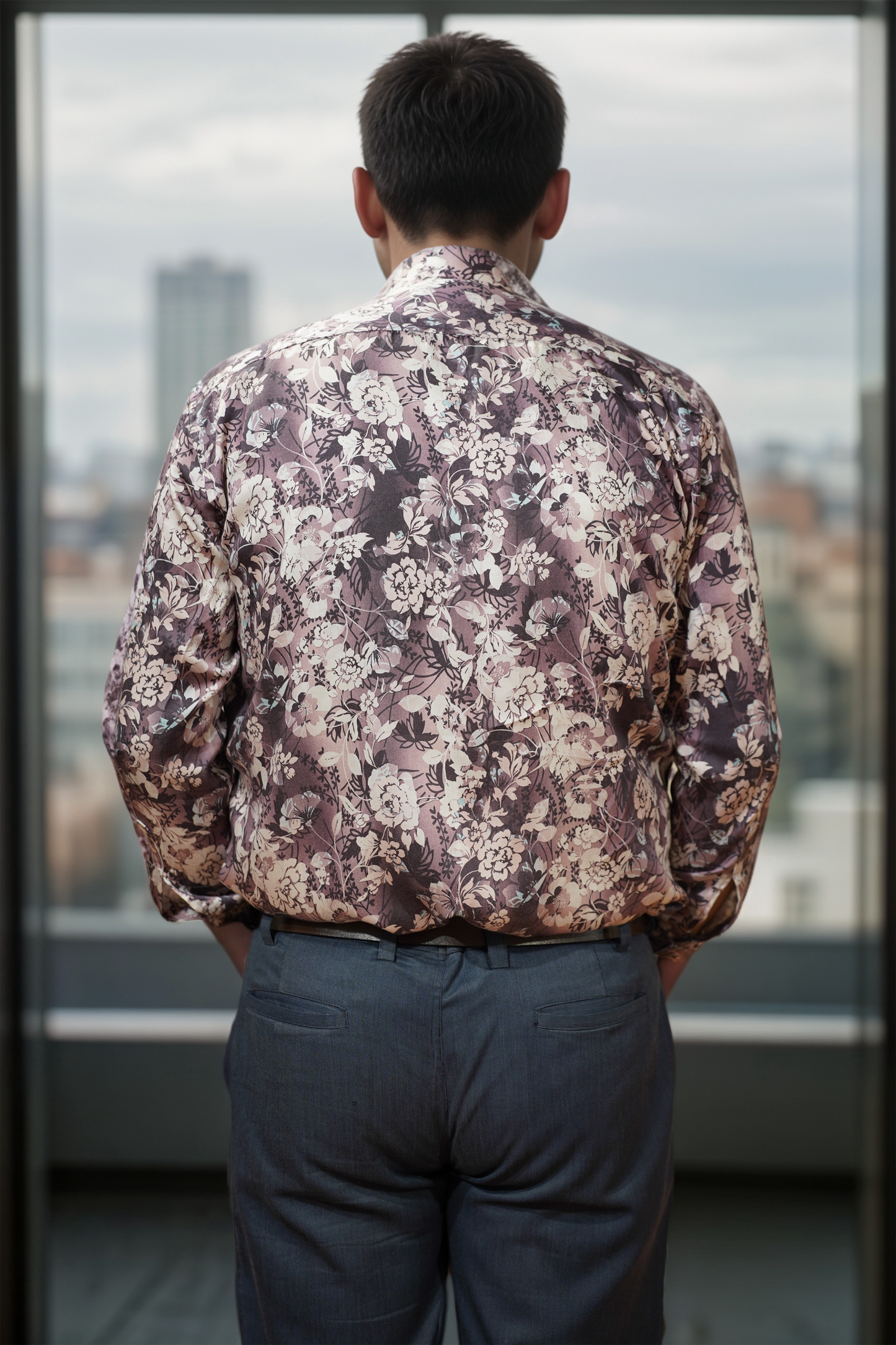 Dusty Burgundy Printed Shirt
