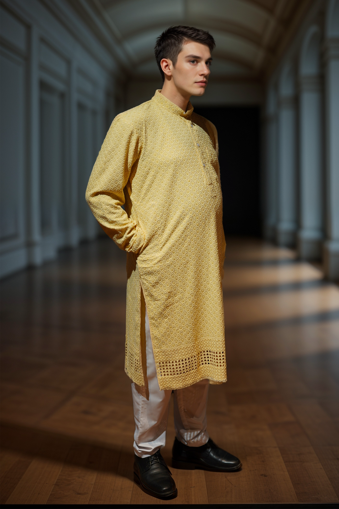 Golden Aura Sequined Kurta