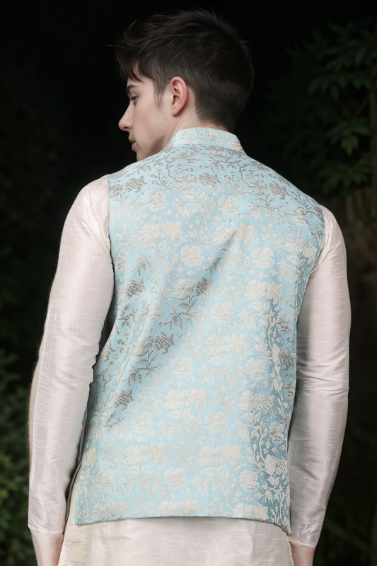 Buy Plus Size Joyful Horizon Brocade Vasket At Apella | Sizes XS to 10 XL | India | Free Delivery | Customized