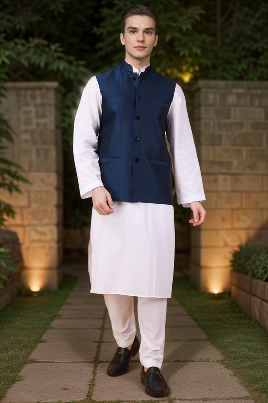 Buy Plus Size Mystic Blue Fancy Vasket Set At Apella | Sizes XS to 10 XL | India | Free Delivery | Customized