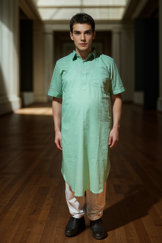Ocean Haze Textured Kurta