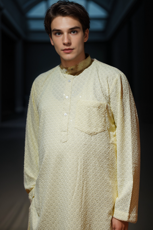 Pearl Radiance Sequined Kurta