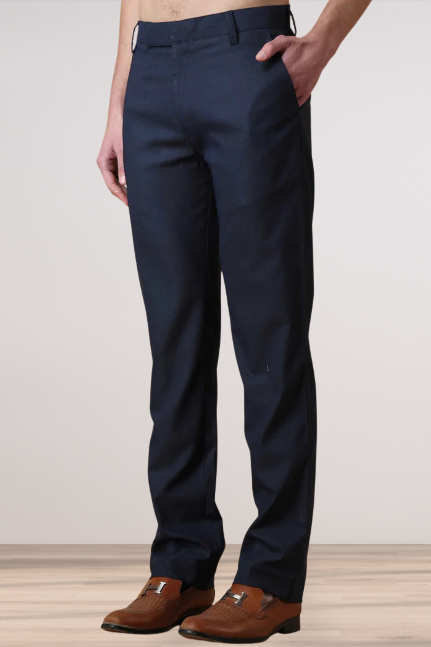 Mirage Blue Formal Stretch Trousers