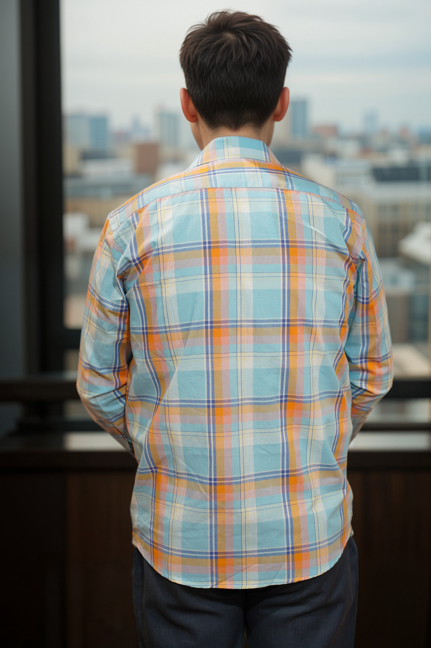 Coastal Stride Check Cotton Shirt