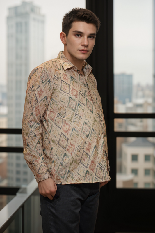 Earthy Prismic Printed Shirt