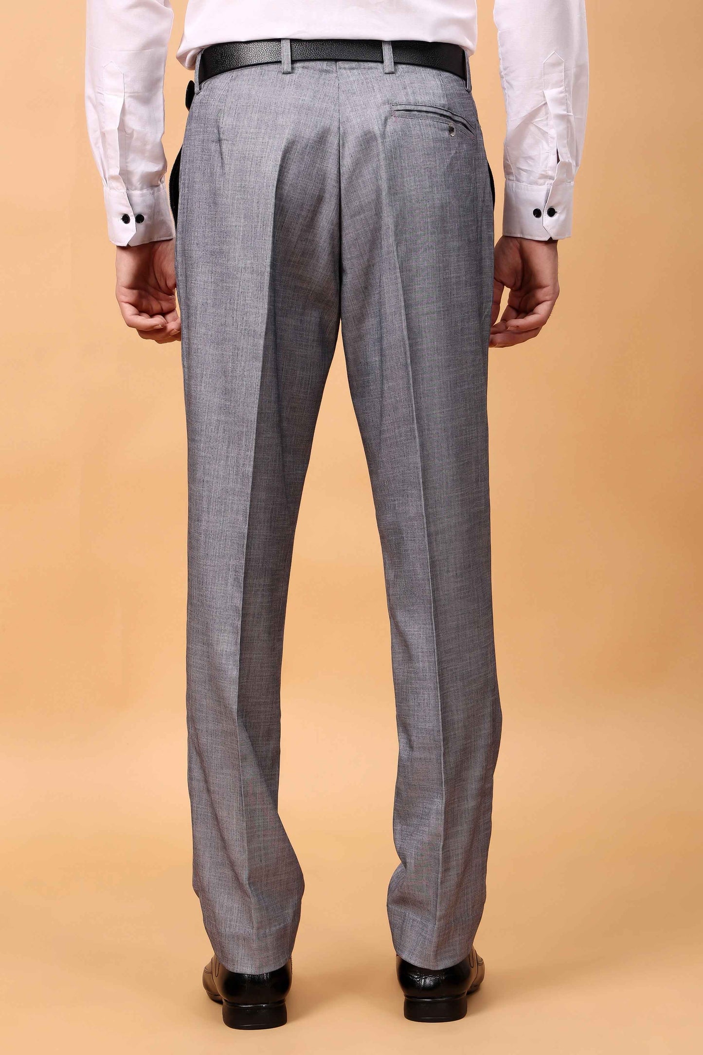 Silver Grey Linen Formal Trousers