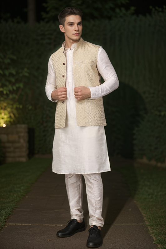 Lemony Glimmer Kurta Vasket Set