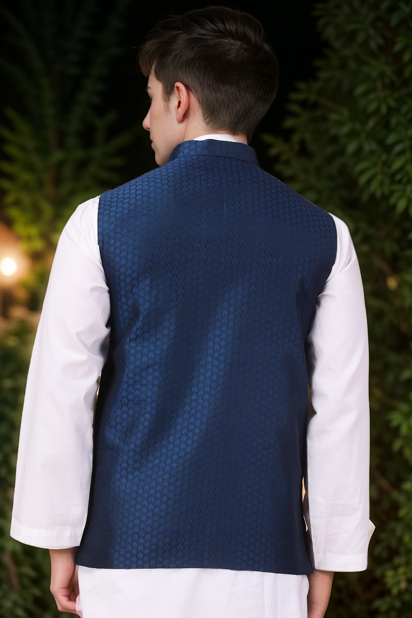 Buy Plus Size Mystic Blue Fancy Vasket At Apella | Sizes XS to 10 XL | India | Free Delivery | Customized