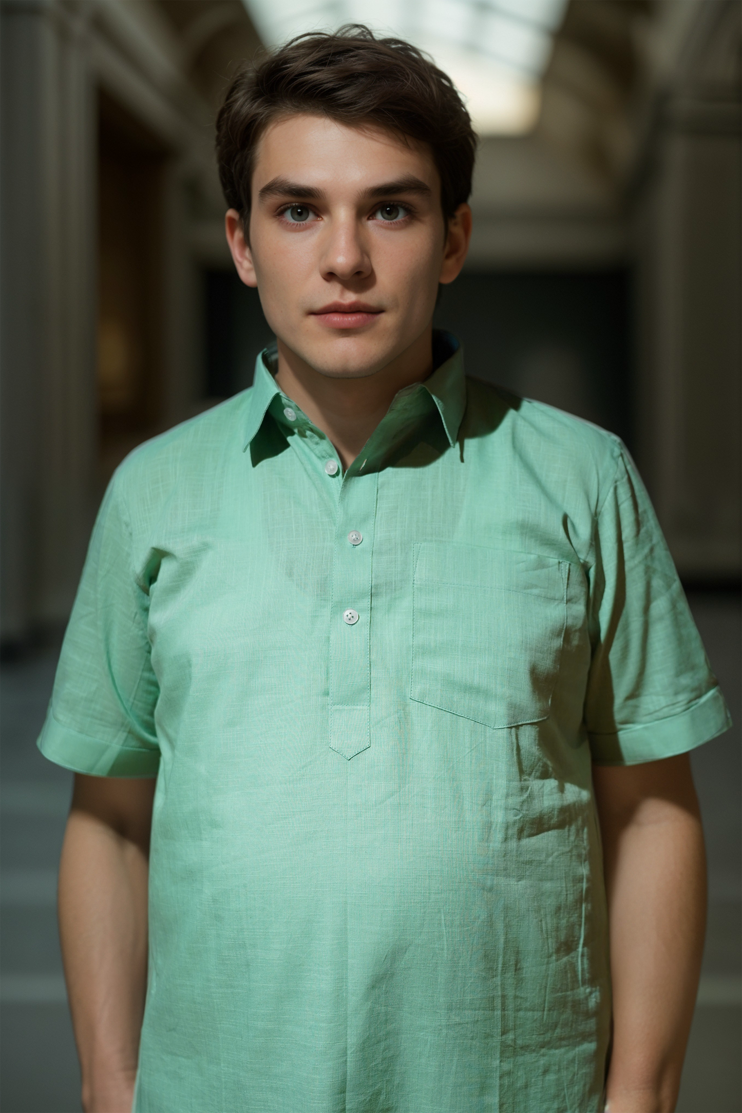 Ocean Haze Textured Kurta Pajama