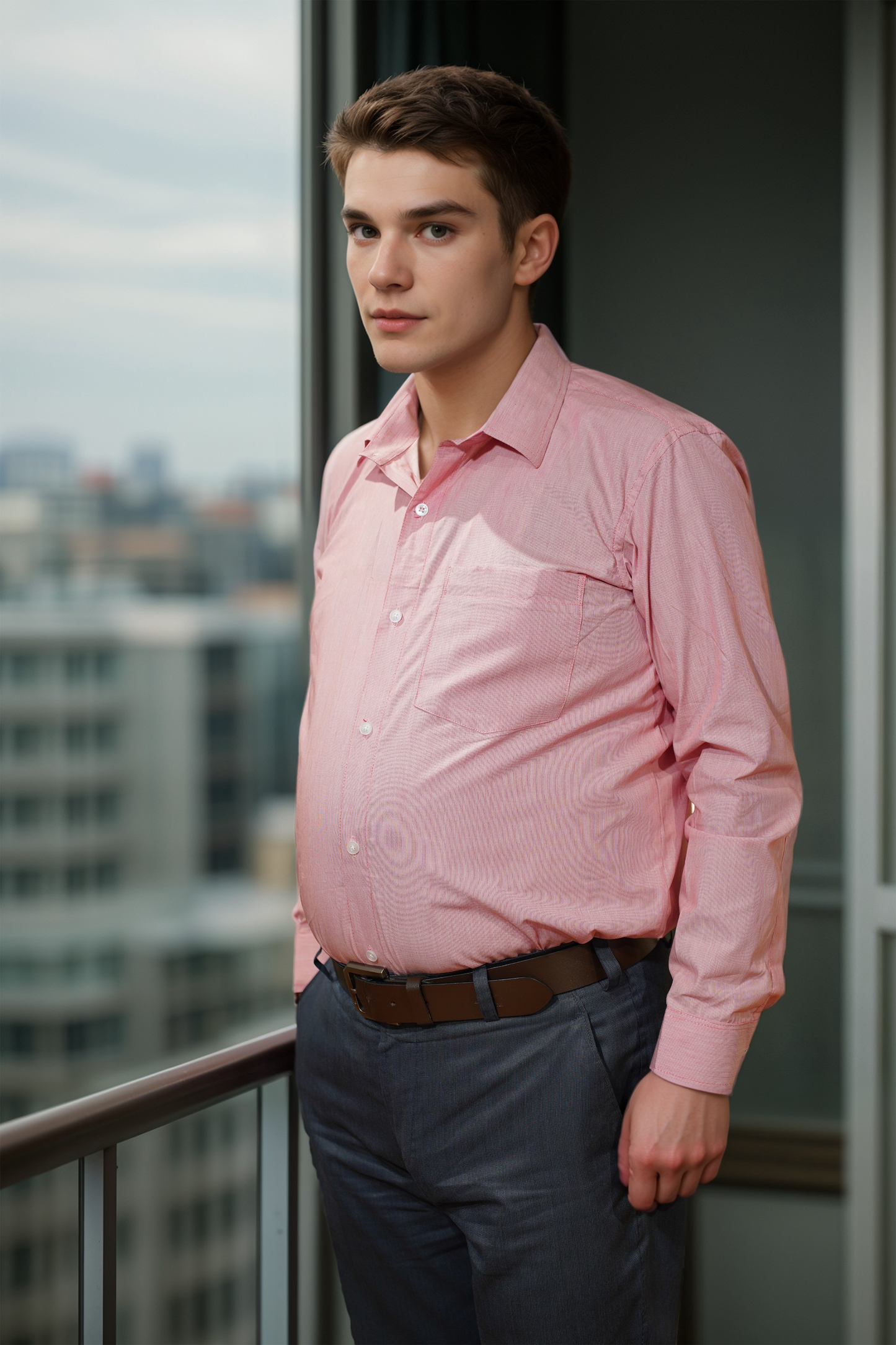 Sunset Stride Stripe Cotton Shirt