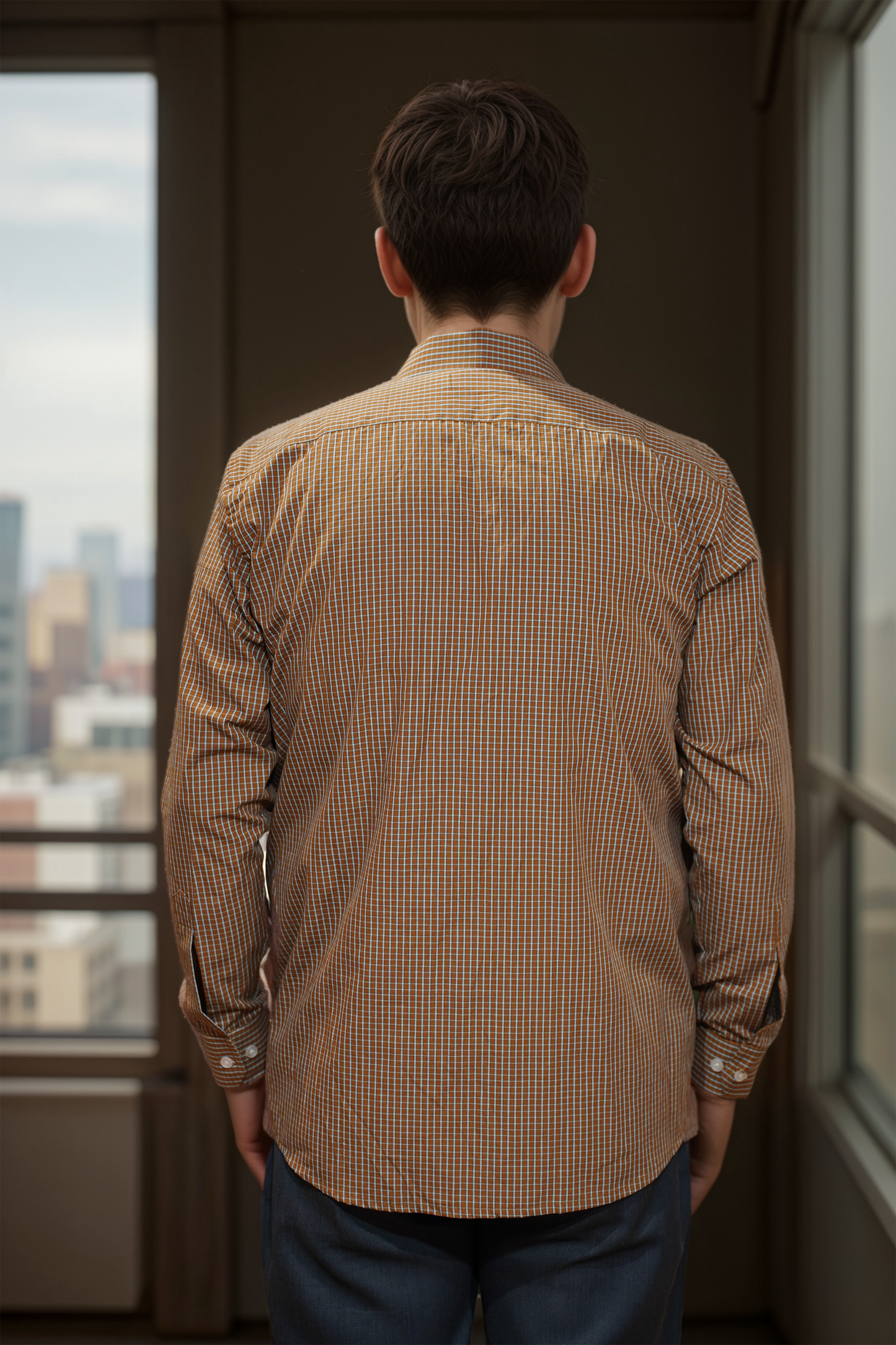 Terra Cota Check Formal Shirt