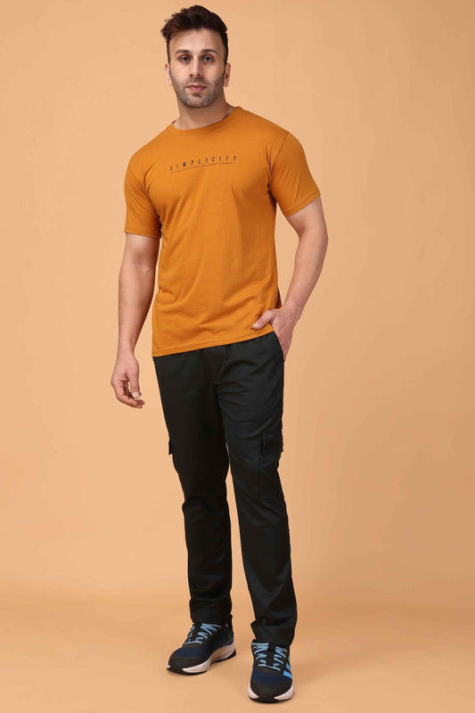 Buy Plus Size Black Stretchable Cargo Pants At Apella | Sizes XS to 10 XL | India | Free Delivery | Customized