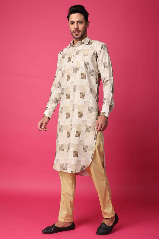Buy Plus Size Hazelnut Hues Textured Kurta At Apella | Sizes XS to 10 XL | India | Free Delivery | Customized