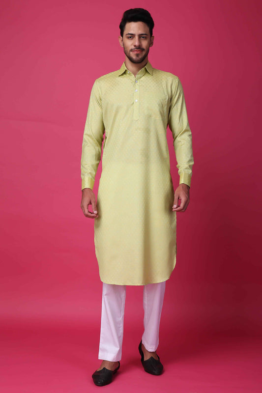 Buy Plus Size Vibrant Citrus Kurta Pajama Set At Apella | Sizes XS to 10 XL | India | Free Delivery | Customized