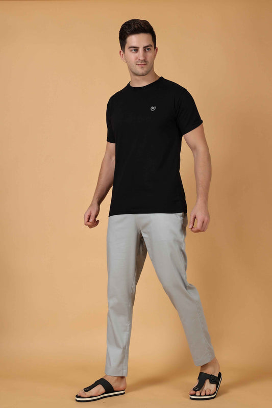 Light Grey Cotton Pajama Pants