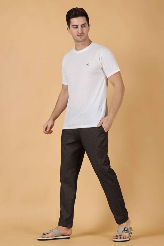 Graphite Brown Cotton Pajama Pants