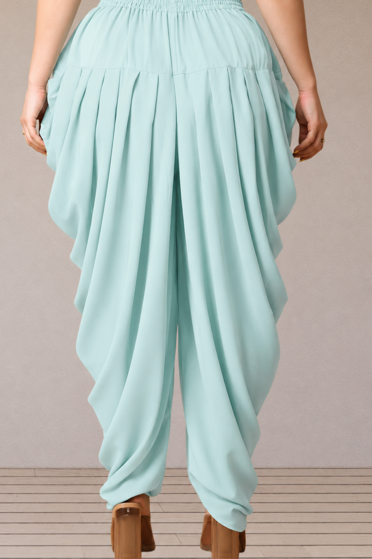 Mint Green Belted Dhoti Salwar