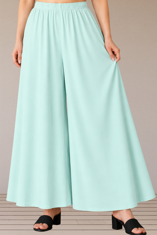 Mint Green Rayon Skirt Palazzo