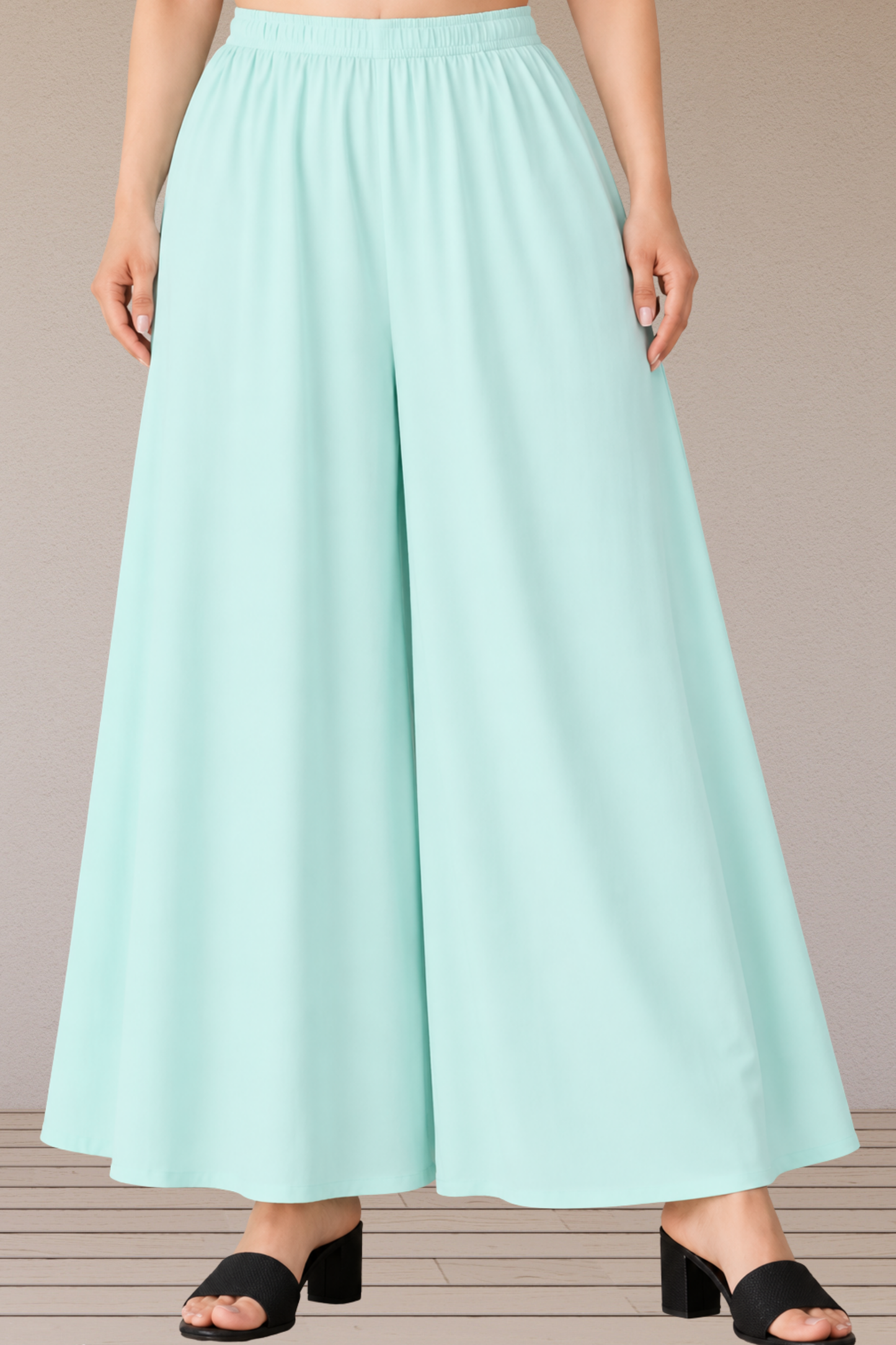 Mint Green Rayon Skirt Palazzo