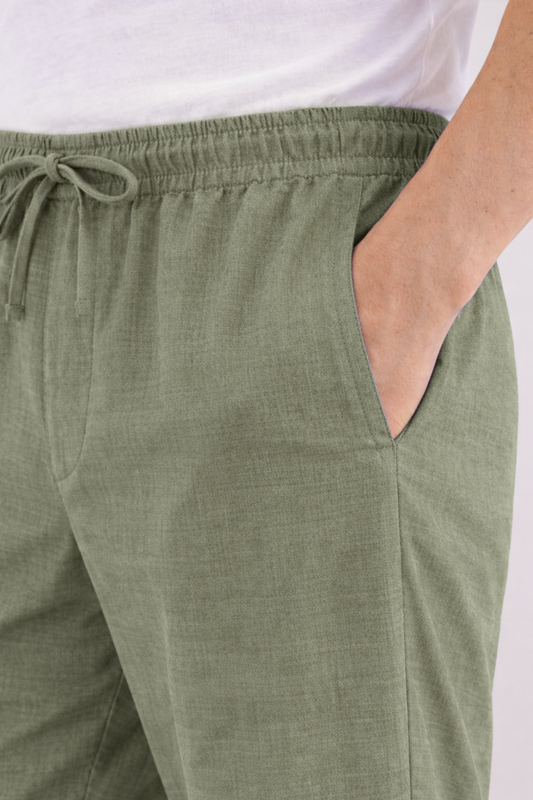 Moss Green Cotton Pant Pajama