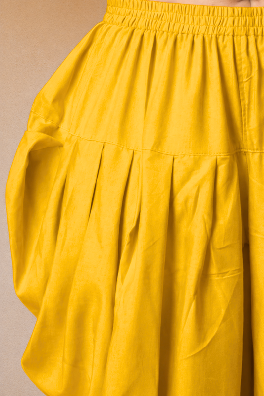 Mustard Belted Dhoti Salwar