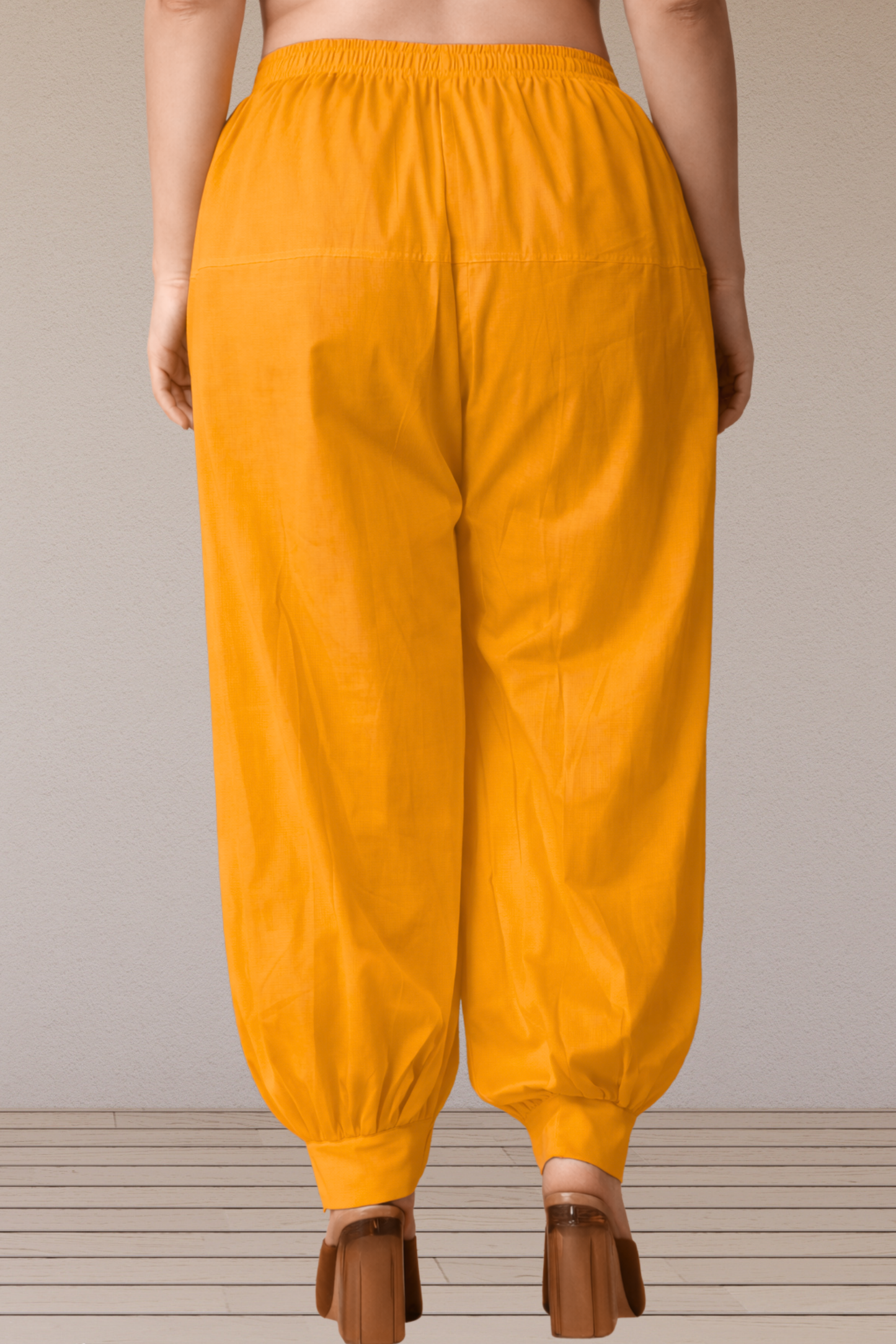 Mustard Cotton Afghani Salwar