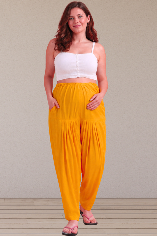 Mustard Easy Fit Rayon Maternity Salwar