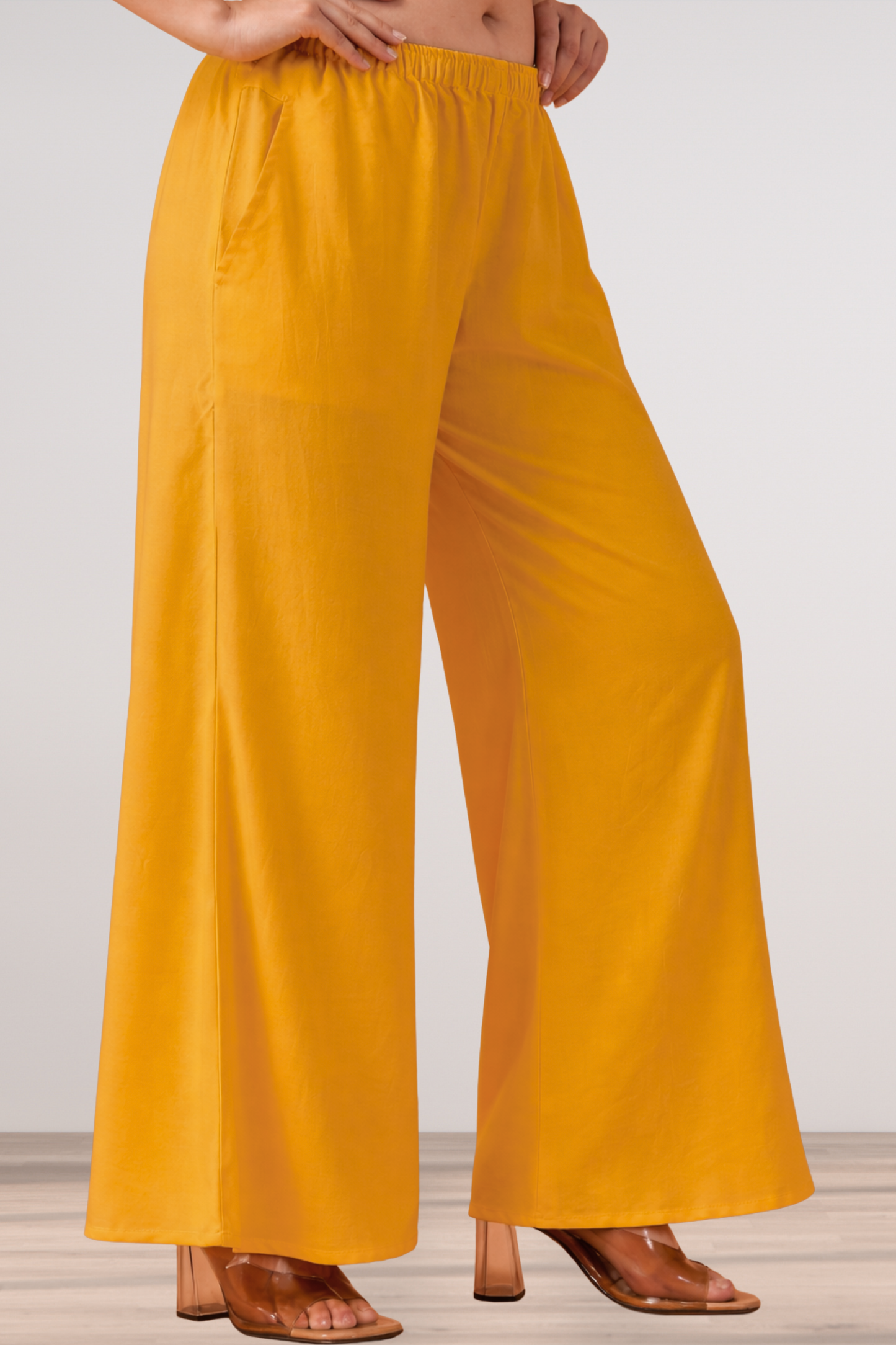 Mustard Rayon Loose Palazzo