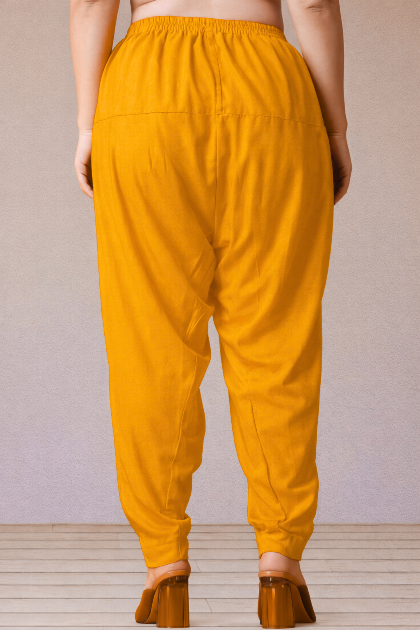 Mustard Straight Rayon Salwar Pants
