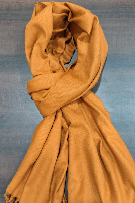Warm Mustard Woollen Shawl