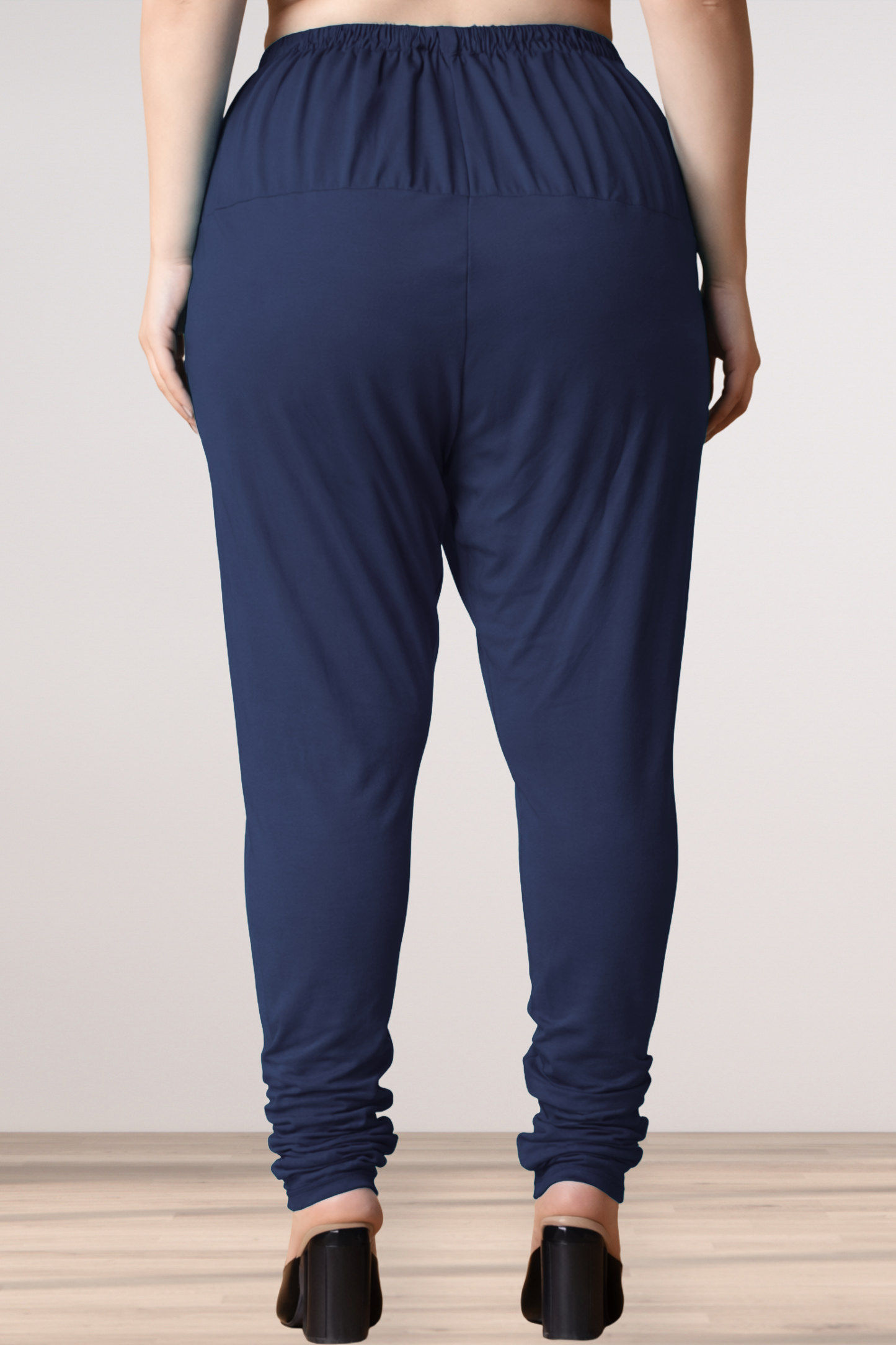 Navy Blue Cotton Churidar Pants
