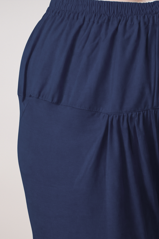 Navy Blue Cotton Churidar Pants