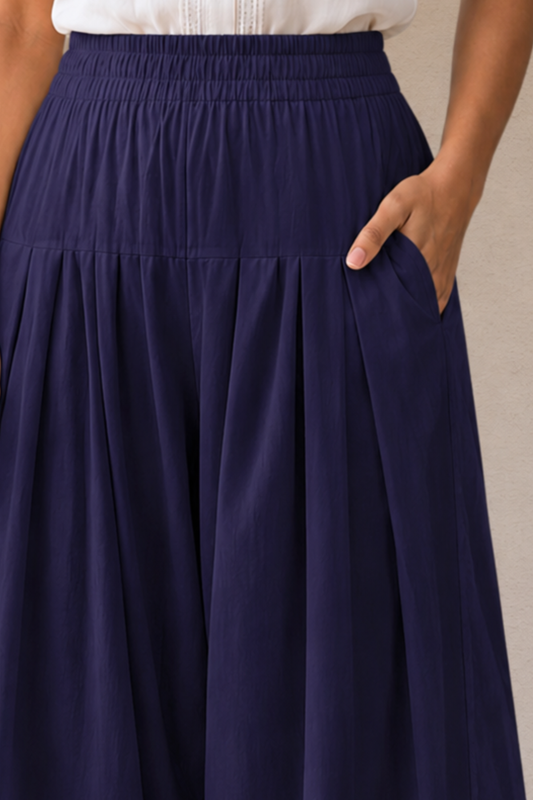 Navy Blue Cotton Farshi Salwar