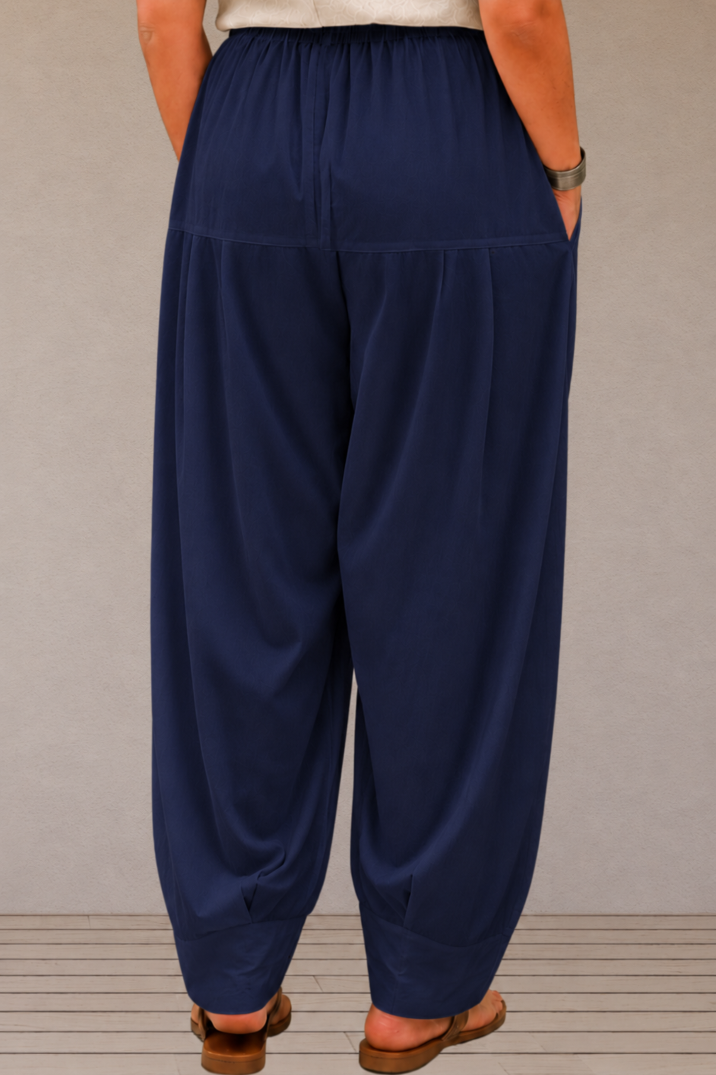 Navy Blue Rayon Farshi Salwar