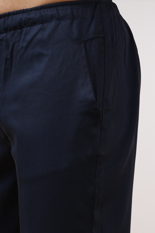Navy Blue Tencel Capri