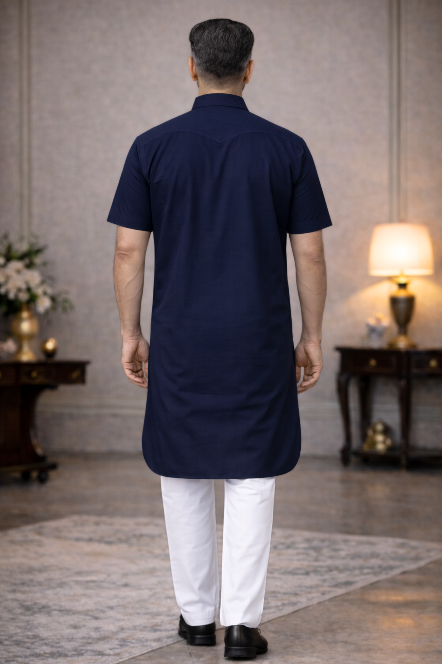 Navy Everyday Cotton Kurta Pajama