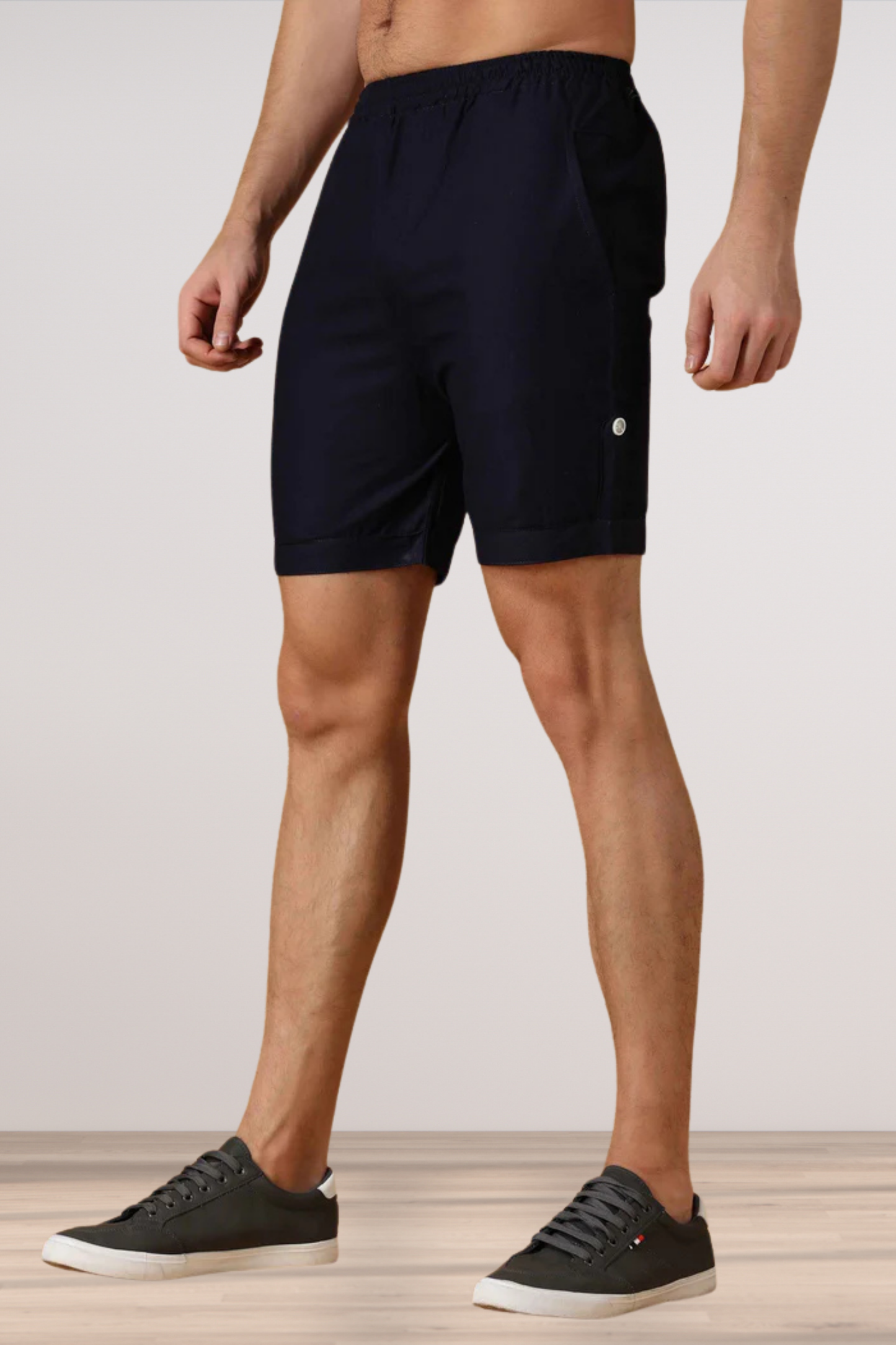 Navy Cotton Shorts