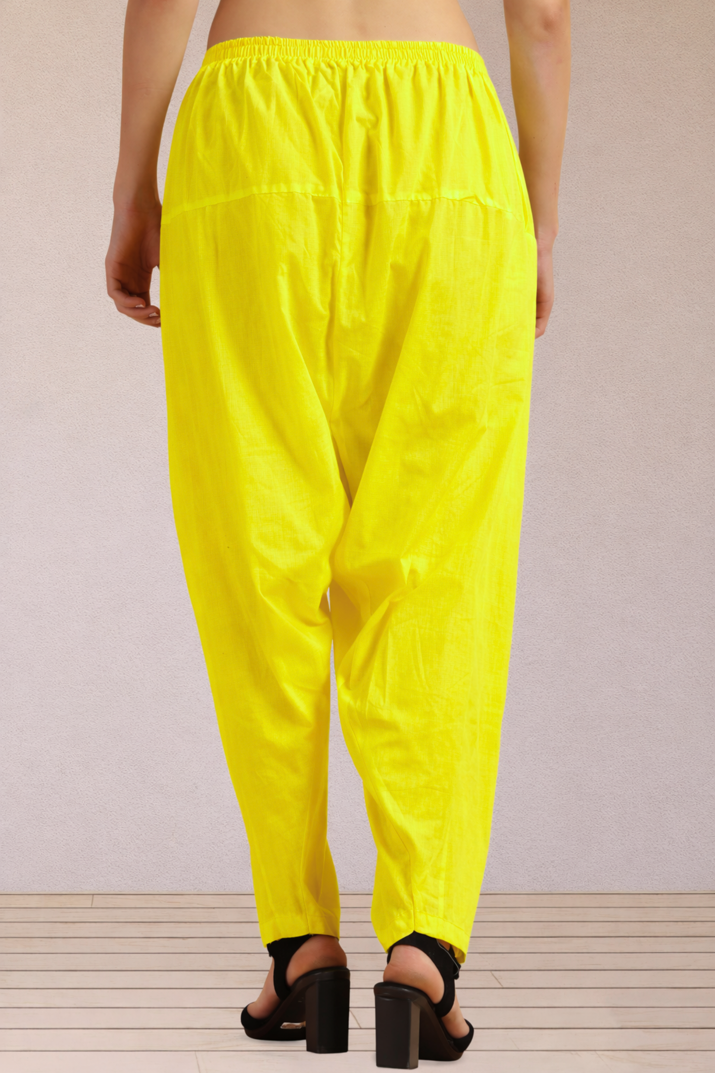 Neon Yellow Easy Fit Cotton Salwar