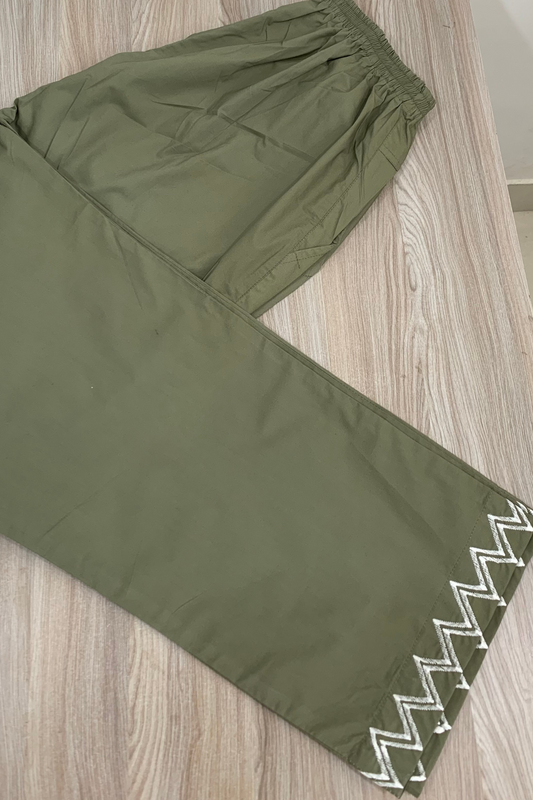 Mehendi Embellished Cotton Palazzo