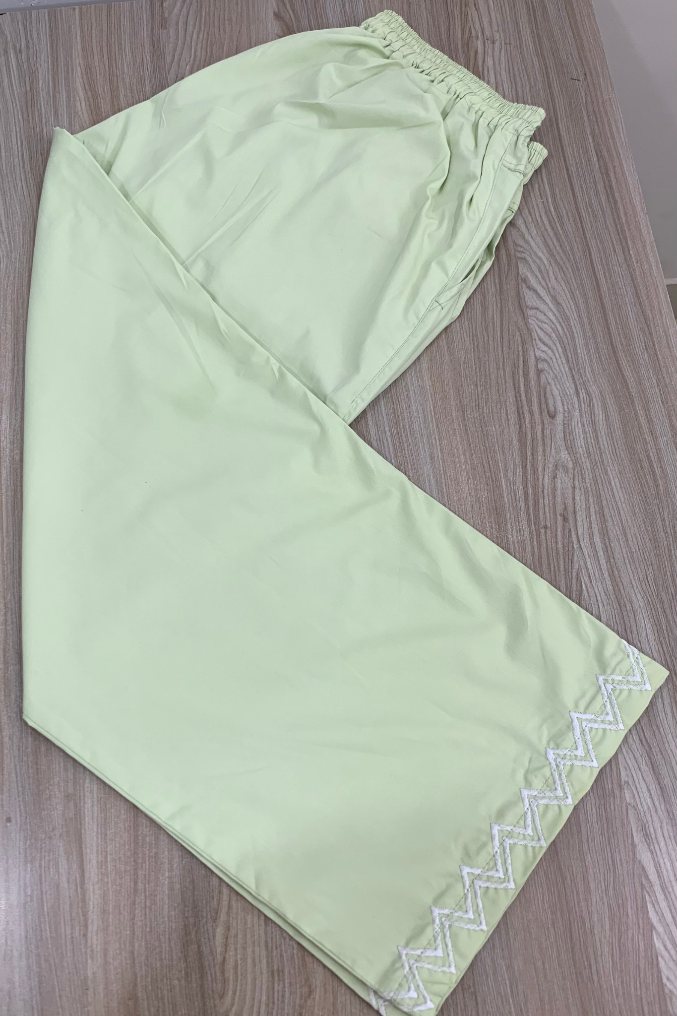 Mint Green Embellished Cotton Palazzo